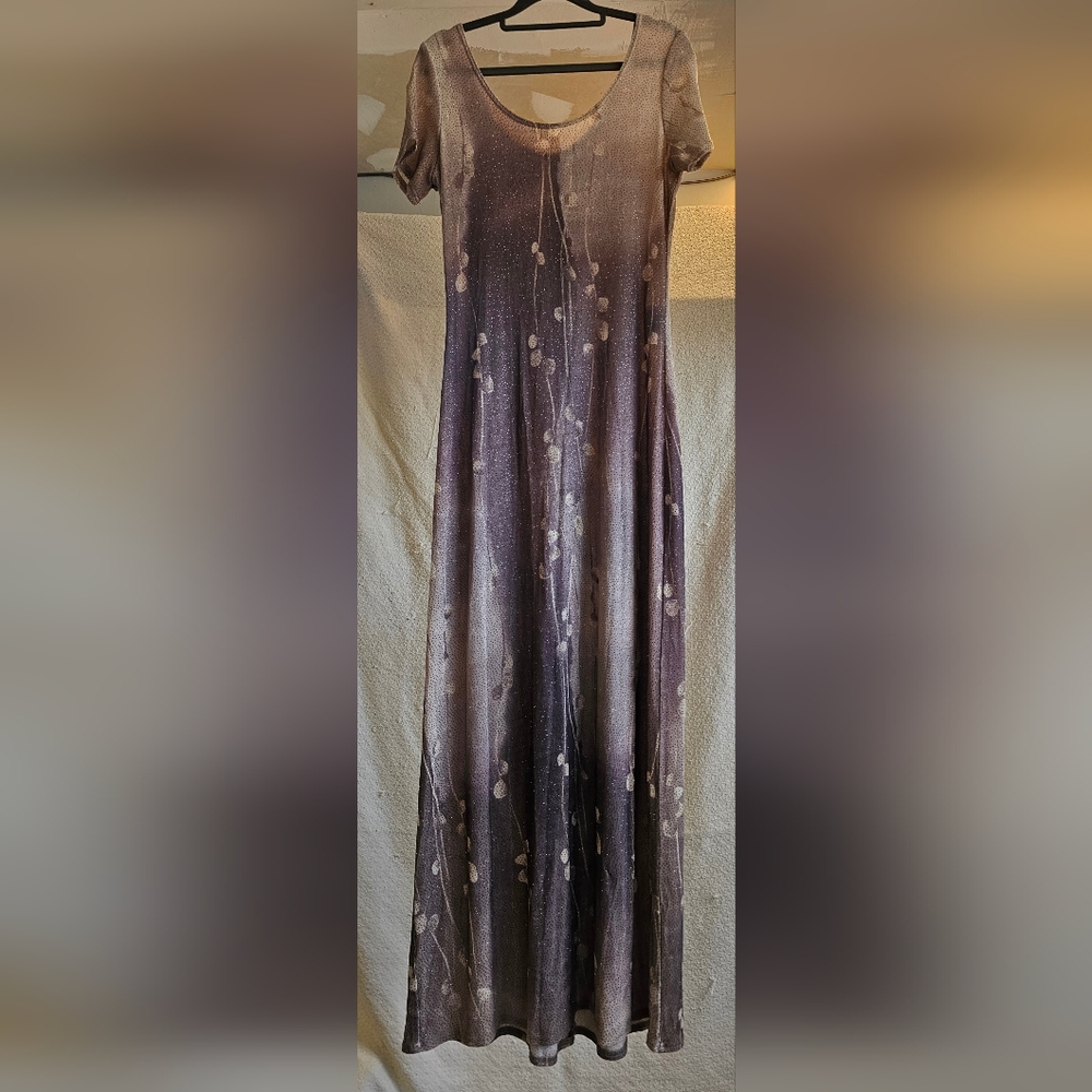 Jeffrey & Dara Evenings By Tom Barra Maxi Glitter Gown, Size Small